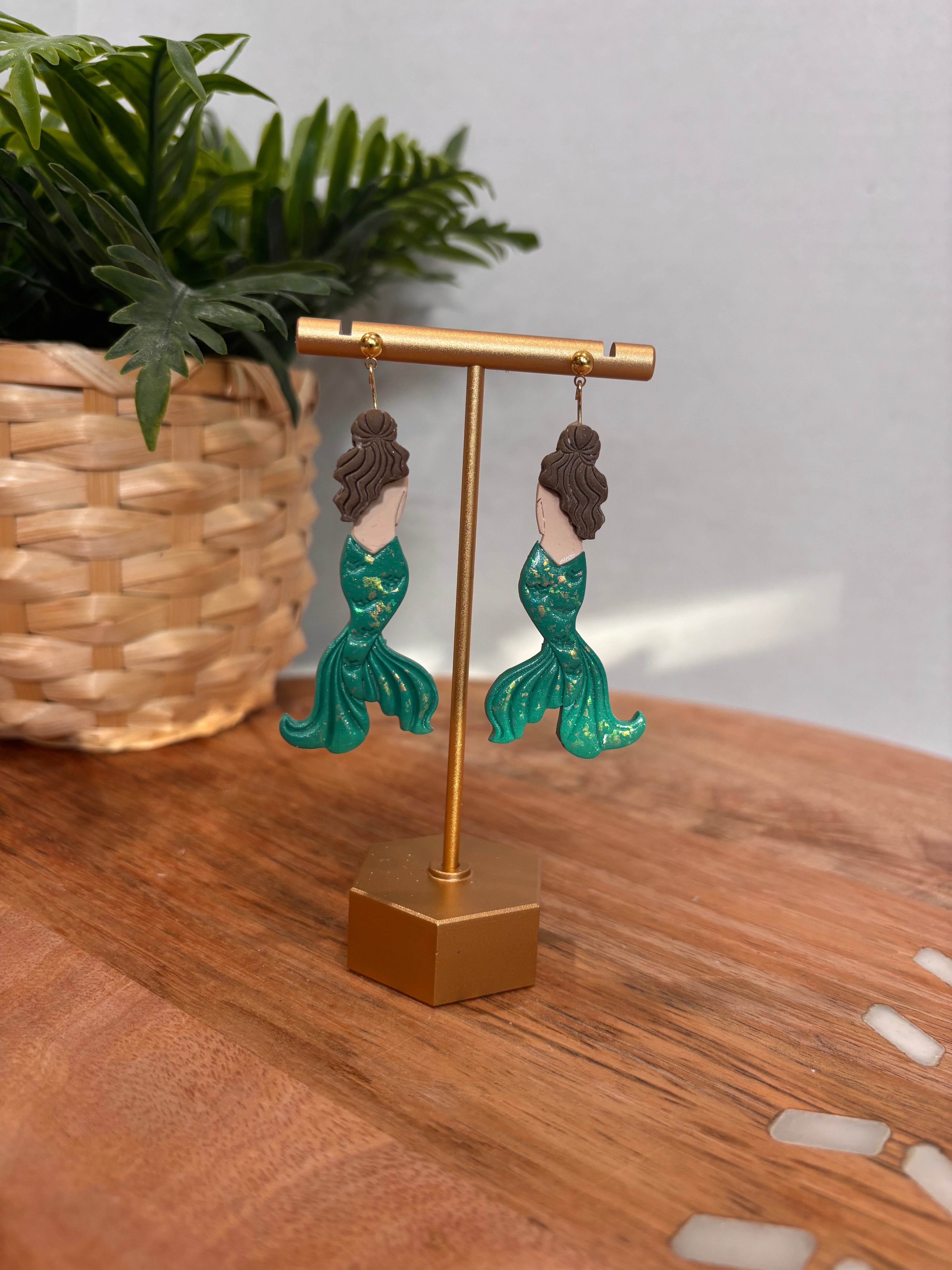 Brunett Mermaid Dangle