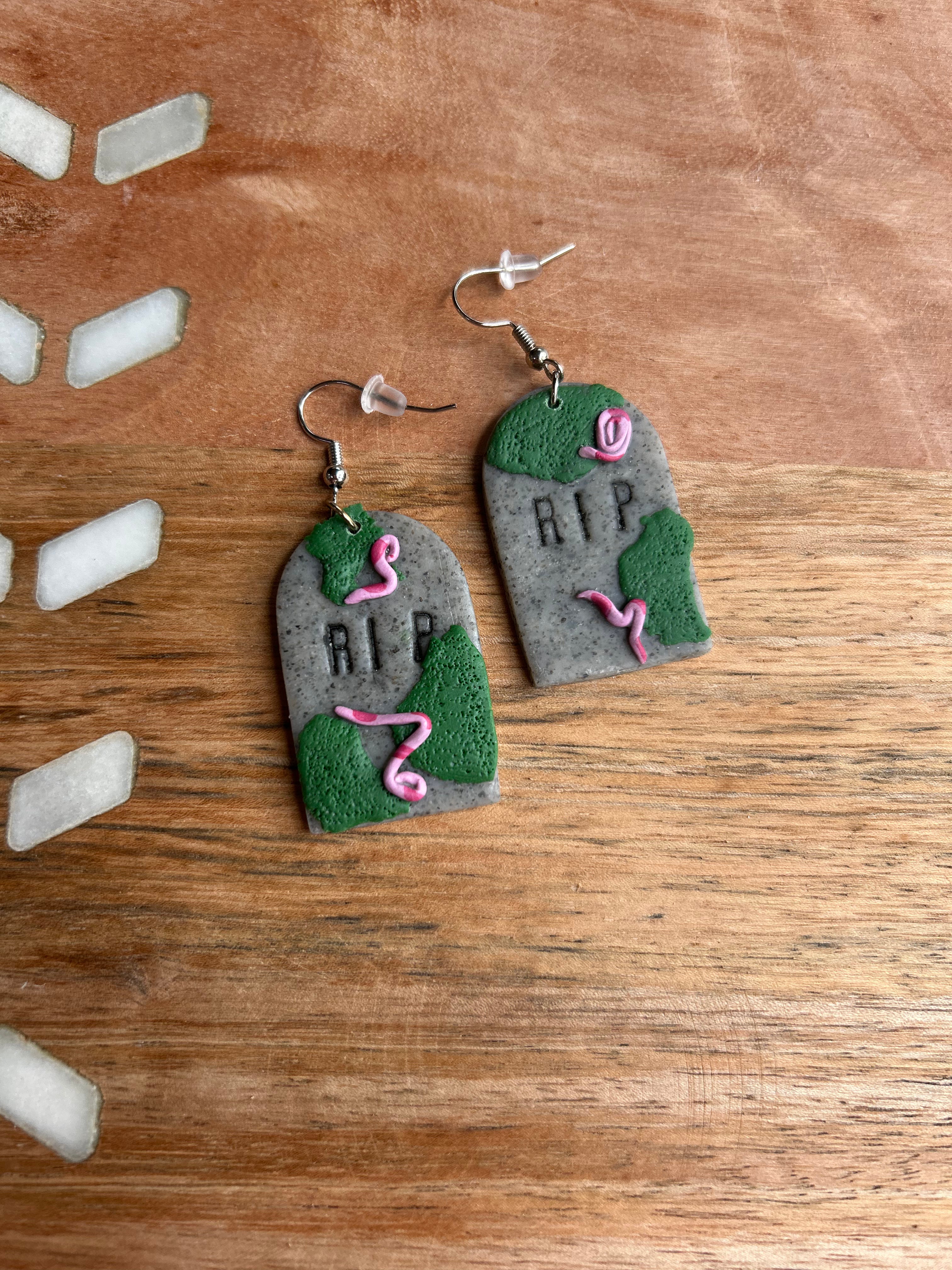 RIP Gravestone Dangle
