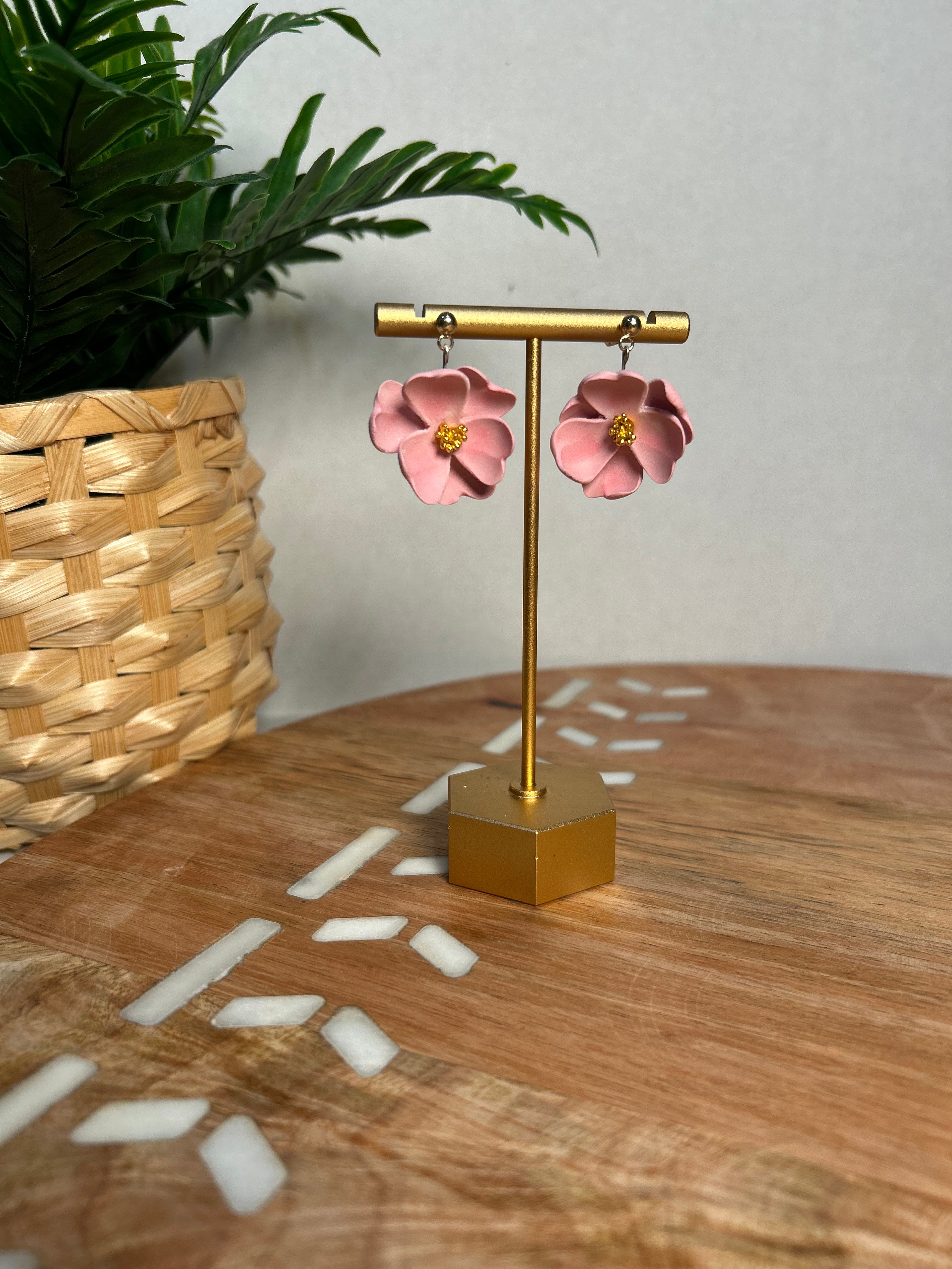 Pink Flower Dangle