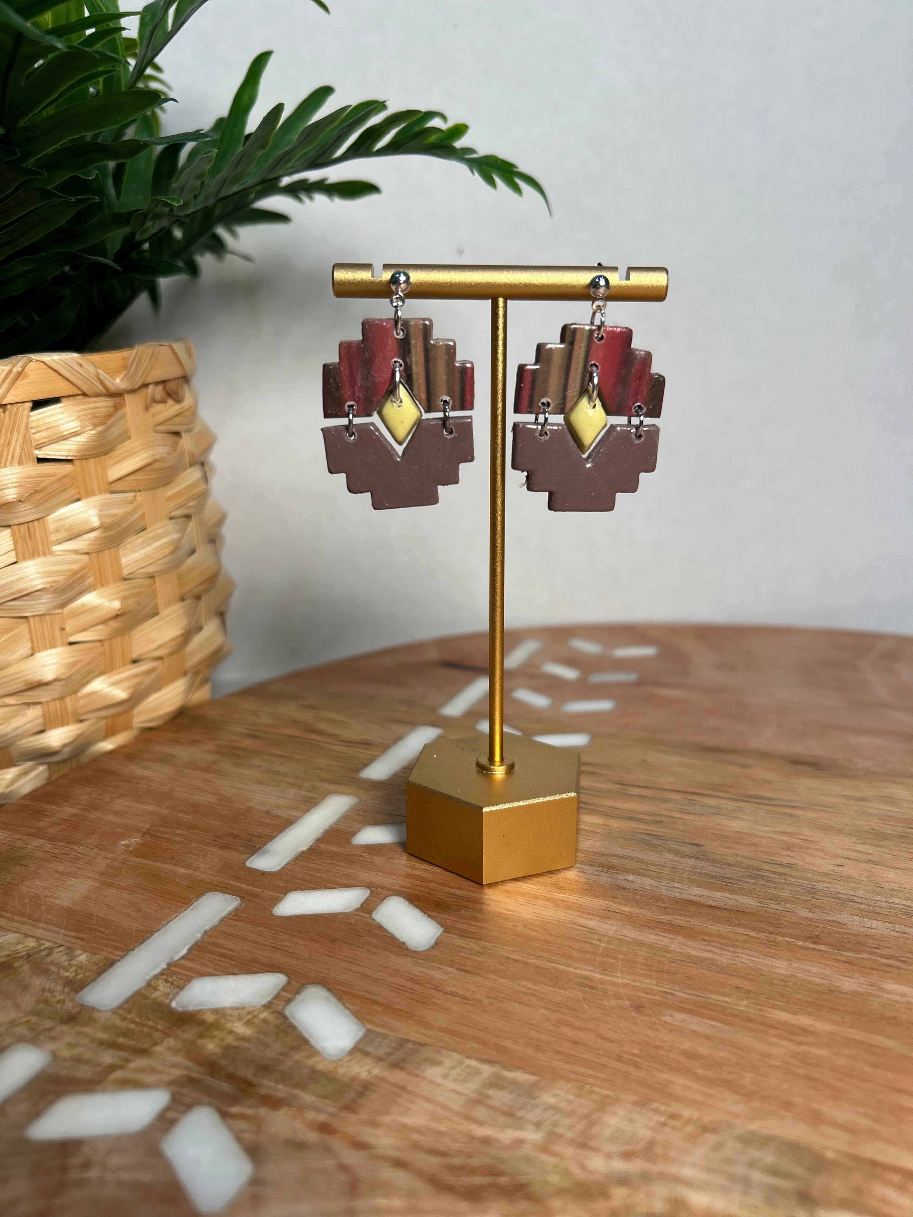 Brown Aztec Dangle