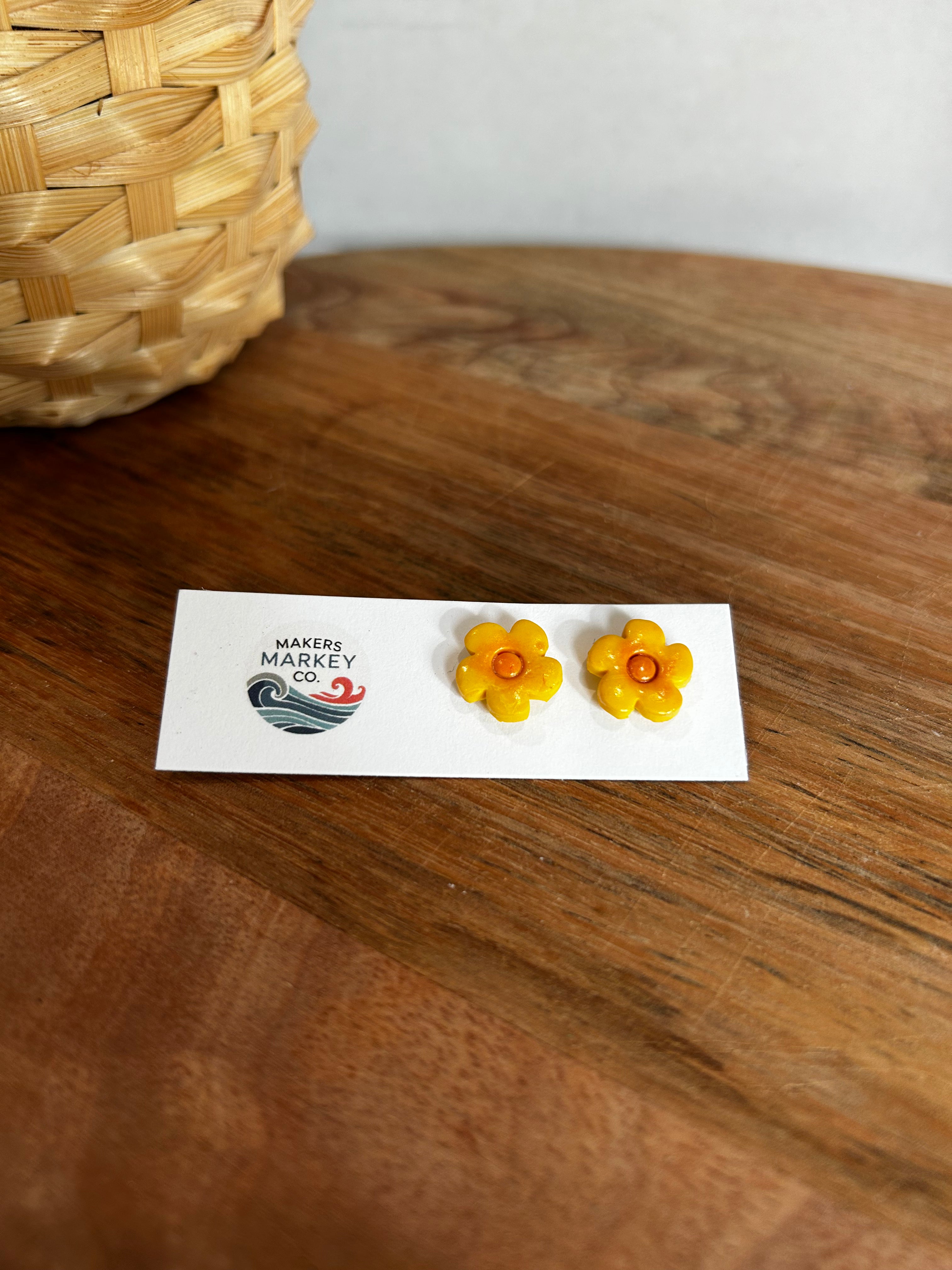 Yellow Flower Stud